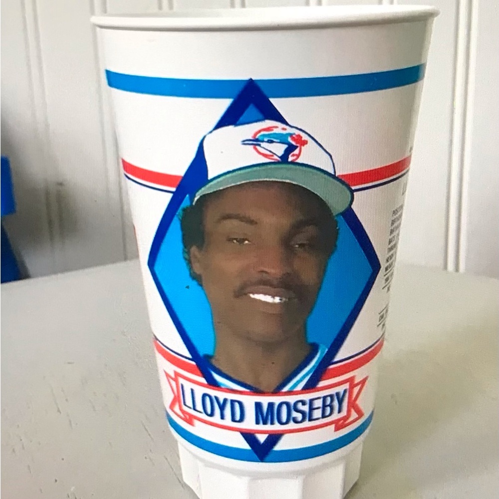 1988 Blue Retro Baseball Stadium Souvenir Cup - Lloyd Moseby